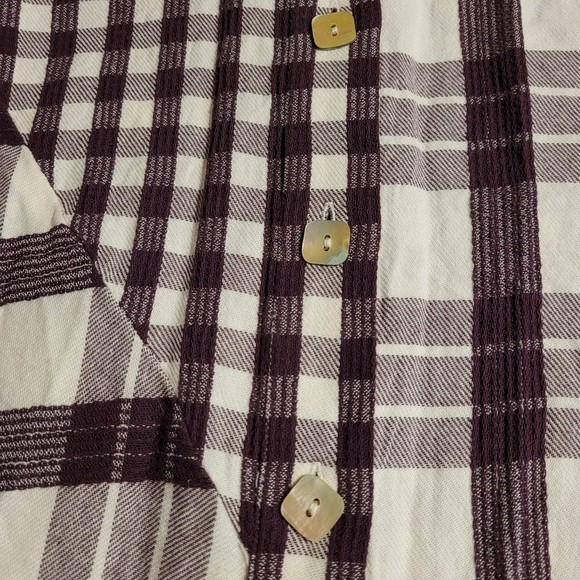 Soft Surroundings Huntleigh Plaid Gingham Asymmetrical Twill Tunic Size Medium - Picture 10 of 12